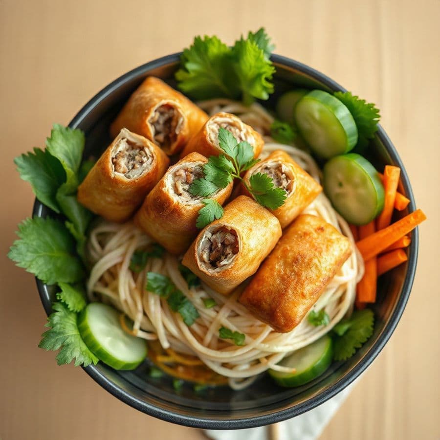 17. Deep Fried Pork Spring Rolls Vermicelli
